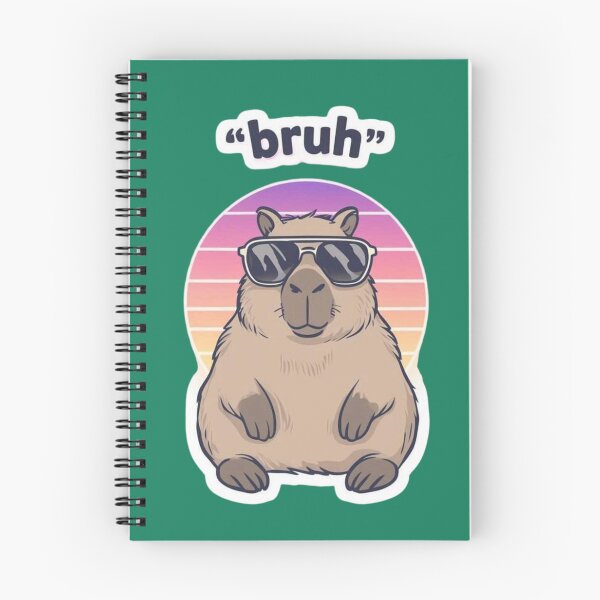 Item preview, Bruh Capybara Meme Retro Sunset designed and sold by crazygoose30.