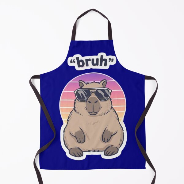 Item preview, Bruh Capybara Meme Retro Sunset designed and sold by crazygoose30.