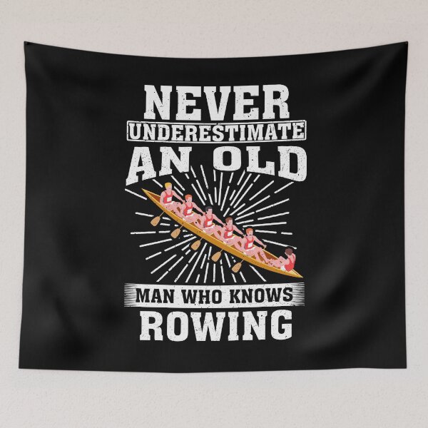 Item preview, Never Underestimate an Old Man Who knows rowing designed and sold by CosmoKitsch.