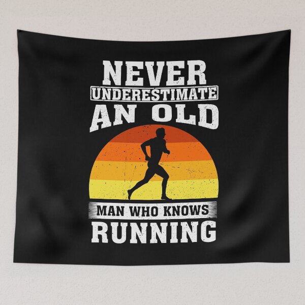 Item preview, Never Underestimate an Old Man Who knows running designed and sold by CosmoKitsch.