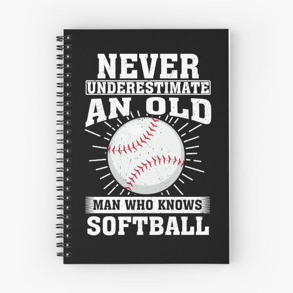 Item preview, Never Underestimate an Old Man Who knows softball designed and sold by CosmoKitsch.