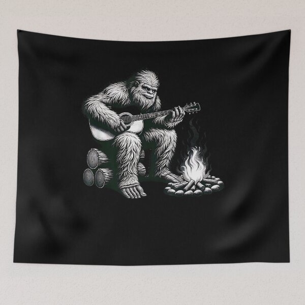 Item preview, Bigfoot Playing Guitar Sasquatch Big Foot designed and sold by Goleon12.