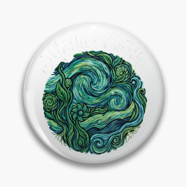 Item preview, Impressionist style Mother Earth swirling organic vibrant designed and sold by chattsuede.