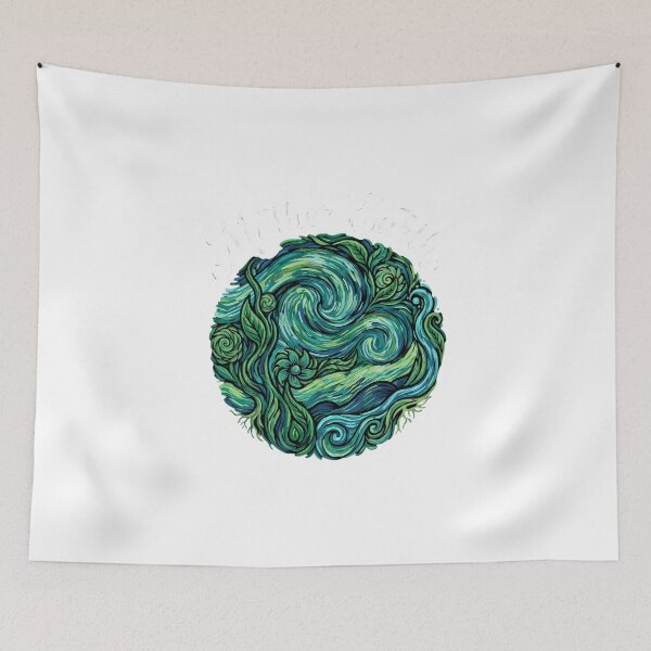 Item preview, Impressionist style Mother Earth swirling organic vibrant designed and sold by chattsuede.