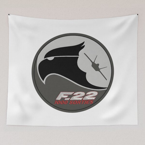 Item preview, F-22 Raptor 1000 Sorties Commemorative Military Patch Design designed and sold by CharlieDesings.