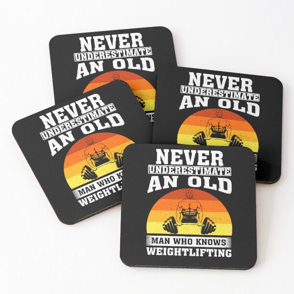 Item preview, Never Underestimate an Old Man Who knows Weightlifting designed and sold by CosmoKitsch.