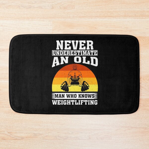 Item preview, Never Underestimate an Old Man Who knows Weightlifting designed and sold by CosmoKitsch.