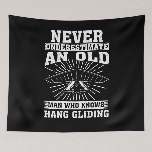 Item preview, Never Underestimate an Old Man Who knows Hang Gliding designed and sold by CosmoKitsch.