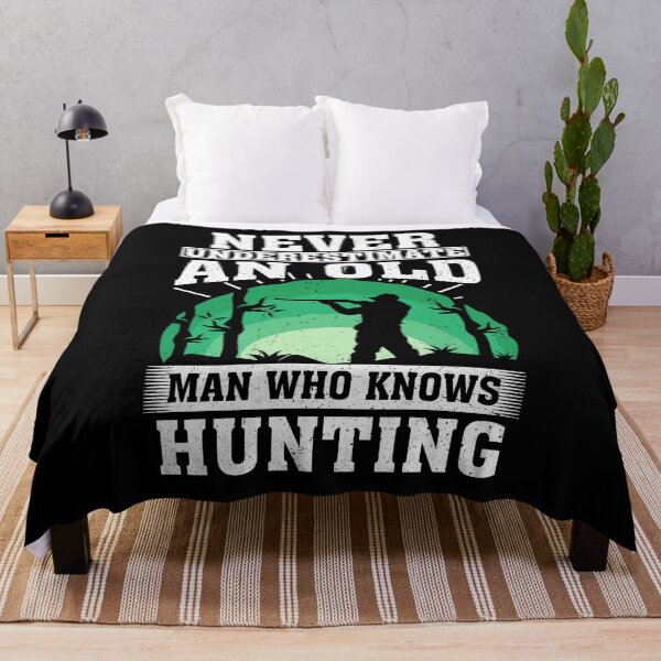 Item preview, Never Underestimate an Old Man Who knows Hunting  designed and sold by CosmoKitsch.