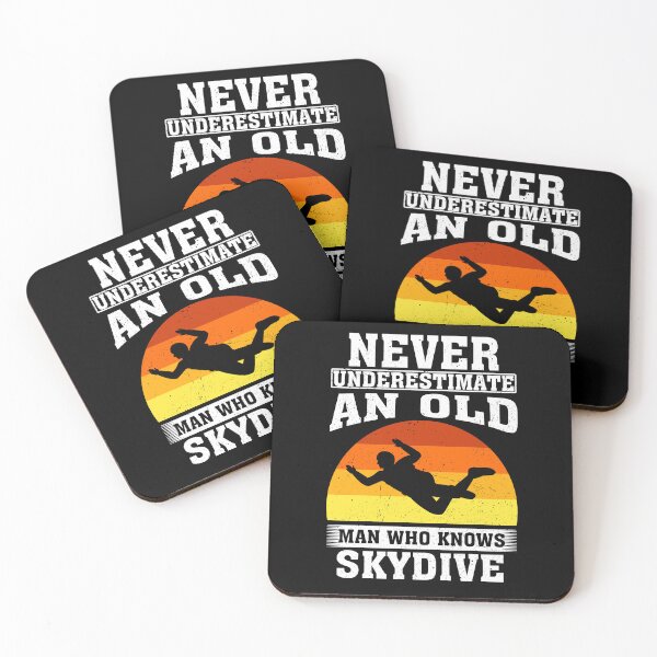 Item preview, Never Underestimate an Old Man Who knows Skydive  designed and sold by CosmoKitsch.