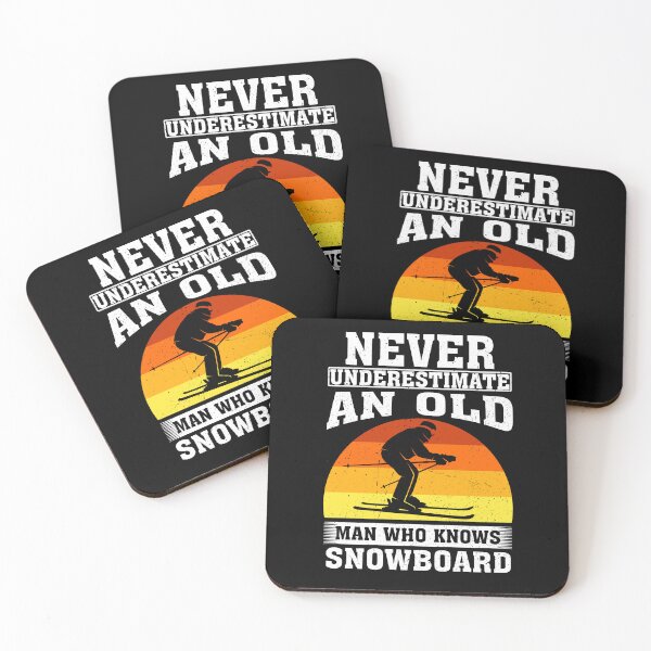 Item preview, Never Underestimate an Old Man Who knows Snowboard  designed and sold by CosmoKitsch.