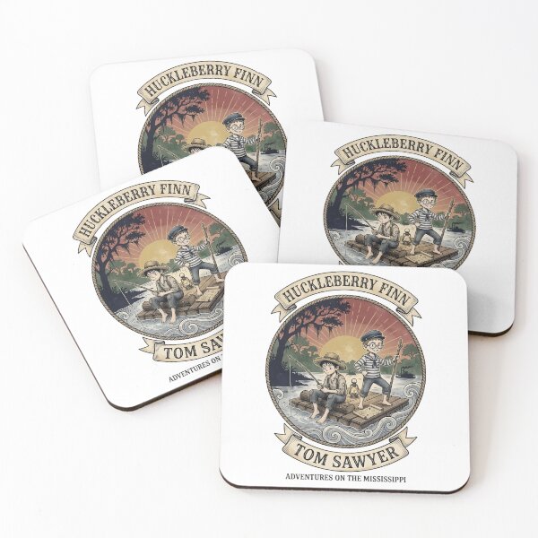 Item preview, Huckleberry Finn & Tom Sawyer on the Raft designed and sold by VoidAnimeStudio.