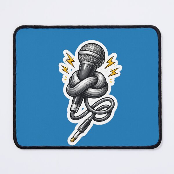 Item preview, A bold Knotted Microphone sticker  designed and sold by PIXEL POP DESIGNS - Beyond the Norm!.