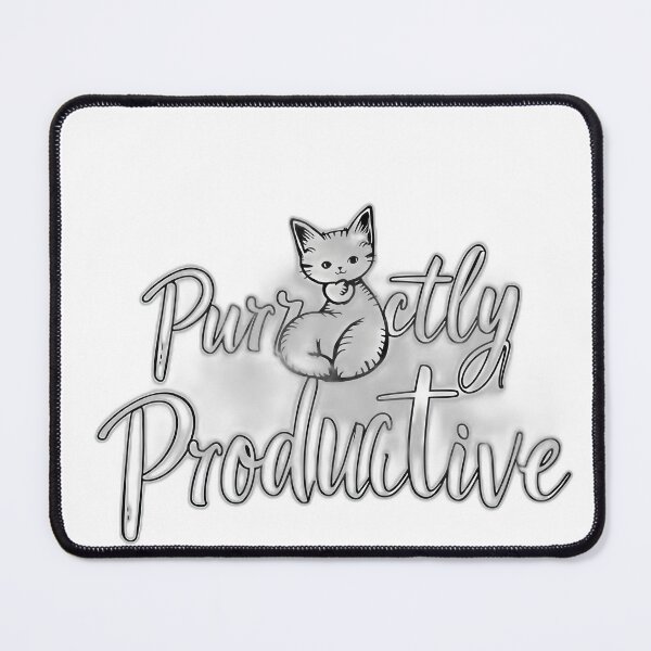 Item preview, Cozy Home Hobbies Hand‑Drawn Script Lettering with Tiny Cat – Whimsical Typography Design designed and sold by PrintMadog.