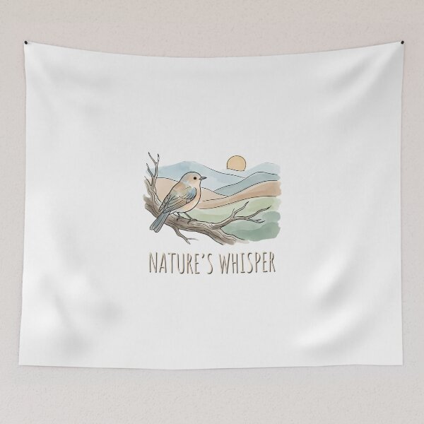 Item preview, Nature's Whisper Bird Design Watercolor Rustic Hand Drawn designed and sold by chattsuede.