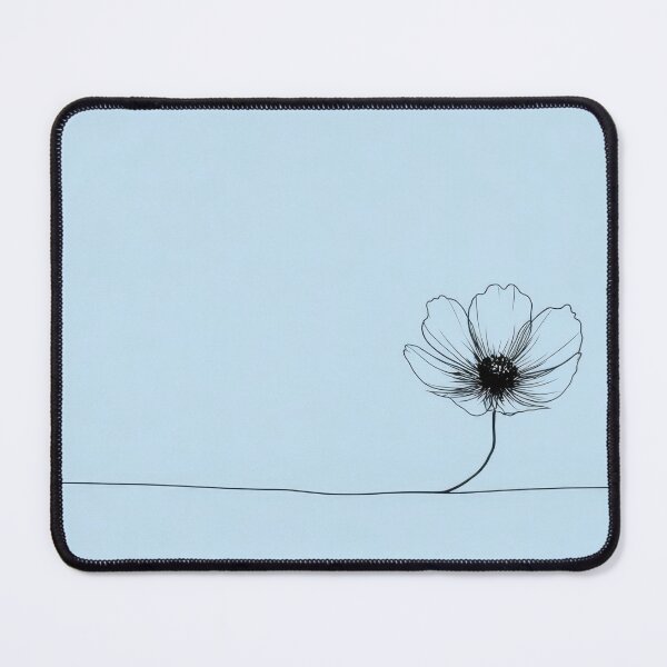 Item preview, Single flower on blue designed and sold by anytka.