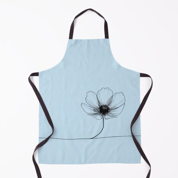 Item preview, Single flower on blue designed and sold by anytka.