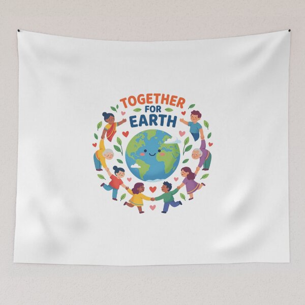 Item preview, Together For Earth Kid playful cartoon designed and sold by chattsuede.