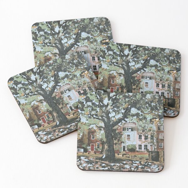 Item preview, Pond Square, Highgate, in dappled light. designed and sold by Aylmer Art, Aylmer Parade, N2 0PE.
