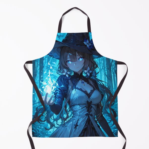 Item preview, LUNA Anime Sorceress Casting Blue Magic Forest Spell designed and sold by BorgSpareParts.