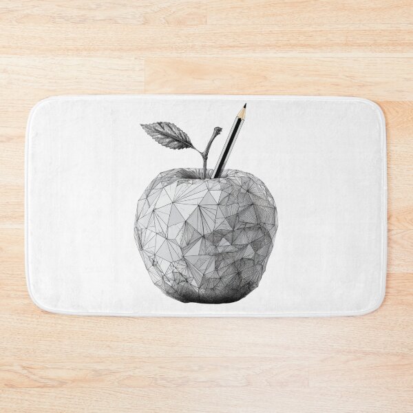 Item preview, Geometric Apple Pencil Fine Line | Teacher Gift Black and White designed and sold by TypoArtPrints.