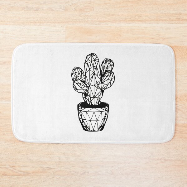 Item preview, Geometric Cactus Pot Minimalist | Black and White Home Decor Art designed and sold by TypoArtPrints.