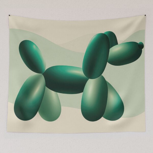 Item preview, Balloon dog figure in green colors designed and sold by anytka.