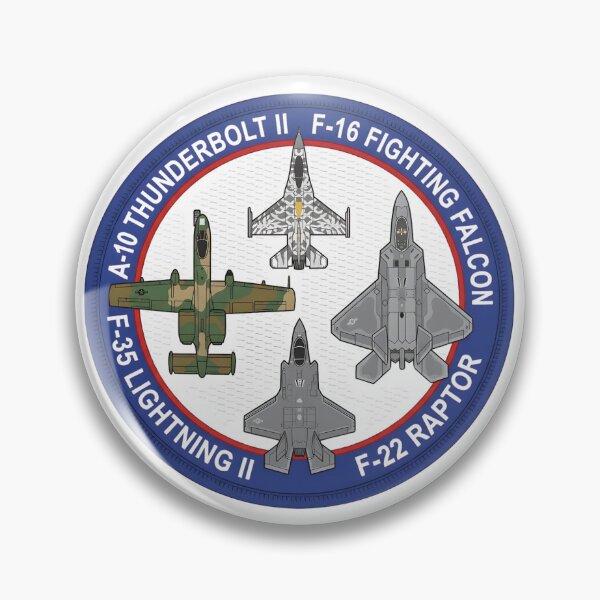 Artikelvorschau, Illustration des Abzeichens der US Air Force für moderne Kampfjets und Luftnahunterstützung entworfen und verkauft von CharlieDesings.