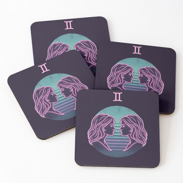 Item preview, Gemini Zodiac Sign – Retro Neon Twin Women Astrology designed and sold by DPSz.