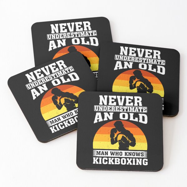 Item preview, Never Underestimate an Old Man Who knows Kickboxing  designed and sold by CosmoKitsch.