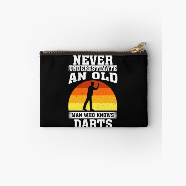 Item preview, Never Underestimate an Old Man Who knows darts designed and sold by CosmoKitsch.