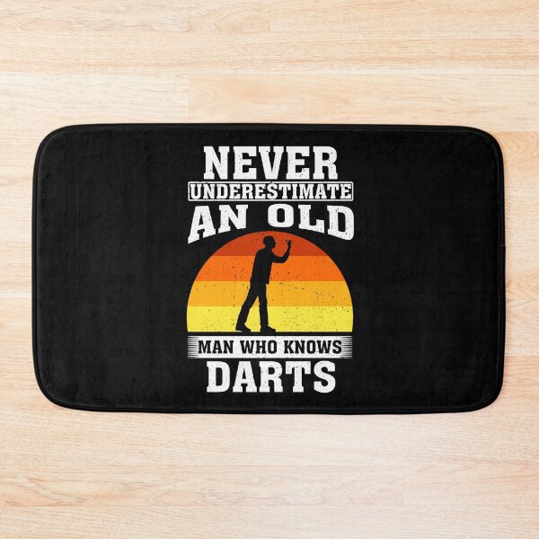 Item preview, Never Underestimate an Old Man Who knows darts designed and sold by CosmoKitsch.