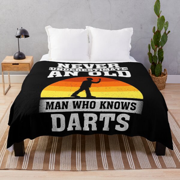 Item preview, Never Underestimate an Old Man Who knows darts designed and sold by CosmoKitsch.