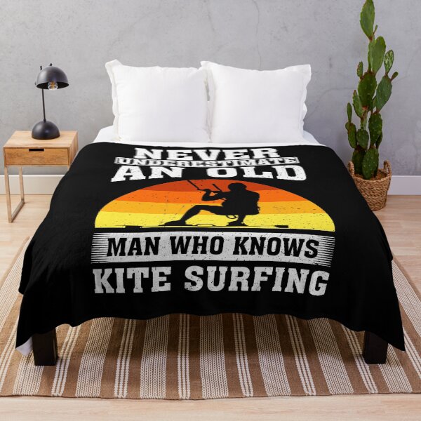 Item preview, Never Underestimate an Old Man Who knows Kite Surfing designed and sold by CosmoKitsch.