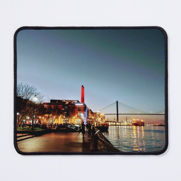 Item preview, Savannah Riverfront at Dusk designed and sold by Liminalfracture.