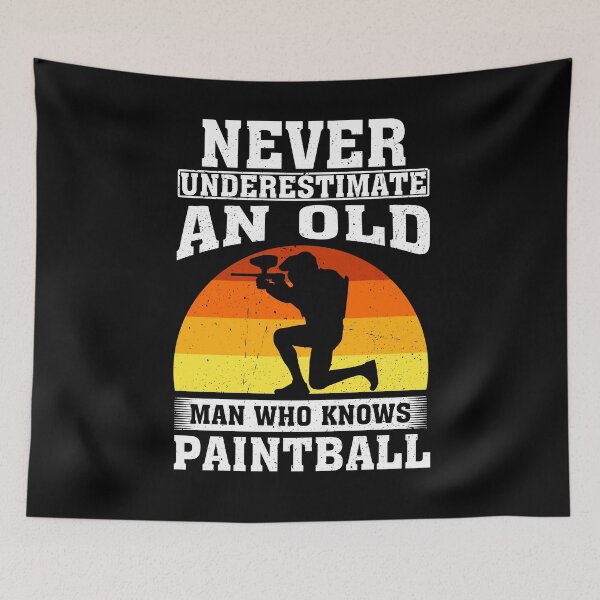 Item preview, Never Underestimate an Old Man Who knows Paintball  designed and sold by CosmoKitsch.