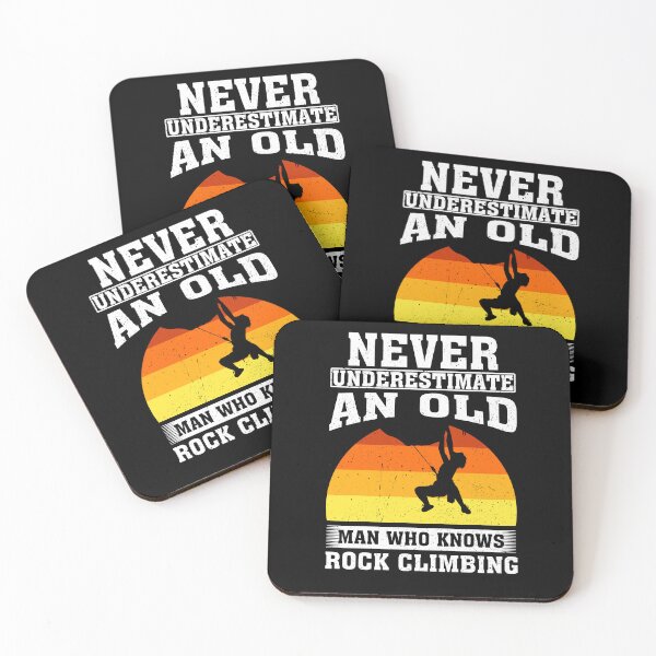 Item preview, Never Underestimate an Old Man Who knows Rock Climbing designed and sold by CosmoKitsch.