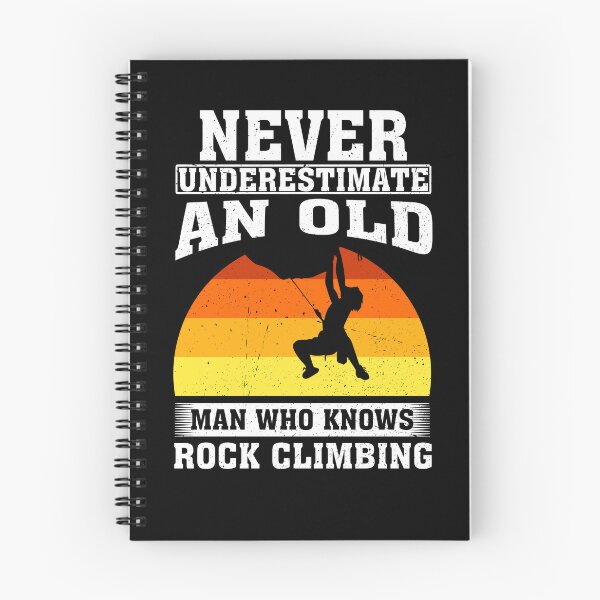 Item preview, Never Underestimate an Old Man Who knows Rock Climbing designed and sold by CosmoKitsch.