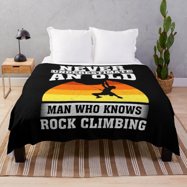 Item preview, Never Underestimate an Old Man Who knows Rock Climbing designed and sold by CosmoKitsch.