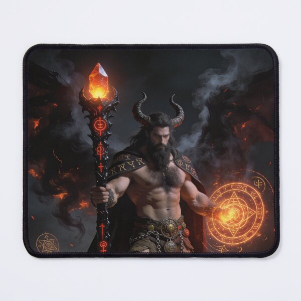Item preview, Infernal Rune Wizard - The Horned Archmage of Fire designed and sold by MysticOzzy.