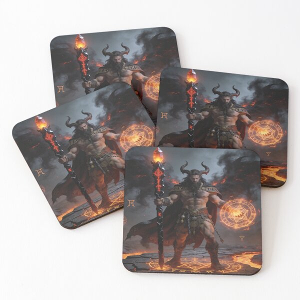Item preview, Infernal Rune Wizard - The Horned Archmage of Fire designed and sold by MysticOzzy.