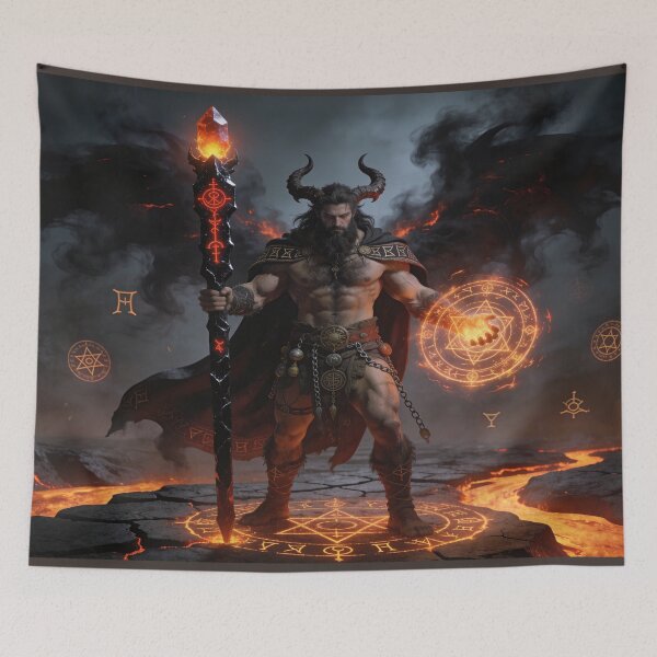 Item preview, Infernal Rune Wizard - The Horned Archmage of Fire designed and sold by MysticOzzy.