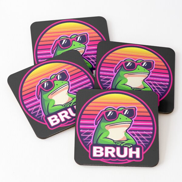 Item preview, Bruh Frog Vaporwave Retro Meme designed and sold by crazygoose30.