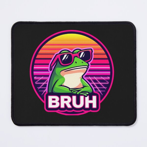 Item preview, Bruh Frog Vaporwave Retro Meme designed and sold by crazygoose30.