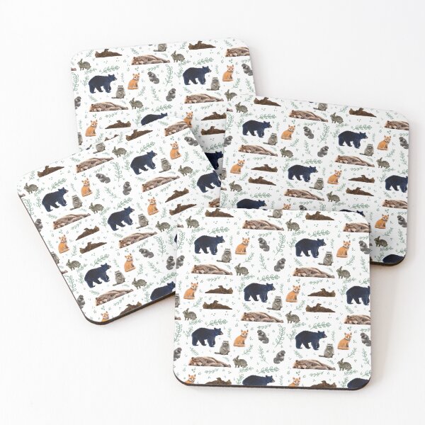 Item preview, Woodland Wild Animals Illustration Pattern designed and sold by CampK80.