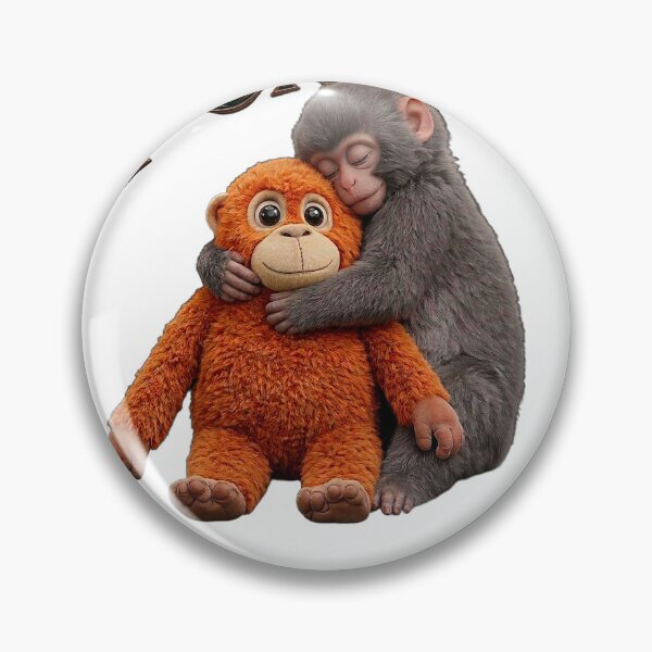 Item preview, Punch Monkey Hugging Plush Toy . Viral Cute Baby Monkey Meme, Funny Monkey Lover Gift designed and sold by TuyaArts.