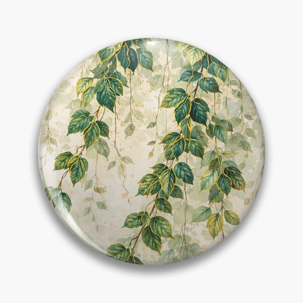 Item preview, Elegant Cascading Greenery Wall Art Print designed and sold by Gold Turtle  Lina.