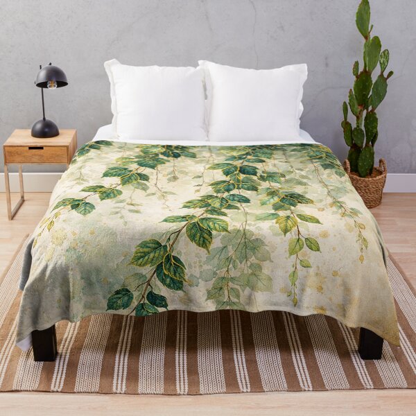 Item preview, Elegant Cascading Greenery Wall Art Print designed and sold by Gold Turtle Lina.
