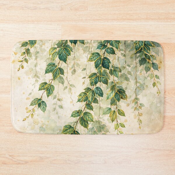 Item preview, Elegant Cascading Greenery Wall Art Print designed and sold by Gold Turtle  Lina.