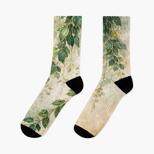 Item preview, Elegant Cascading Greenery Wall Art Print designed and sold by Gold Turtle  Lina.